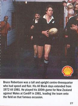 1992 Shell Rugby Greats #27 Bruce Robertson Front